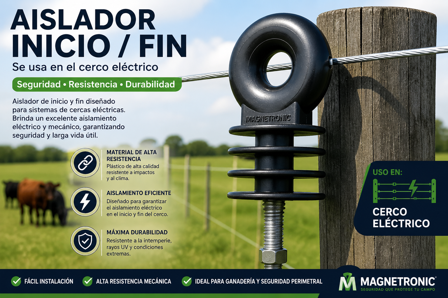 Producto para instalación ganadera